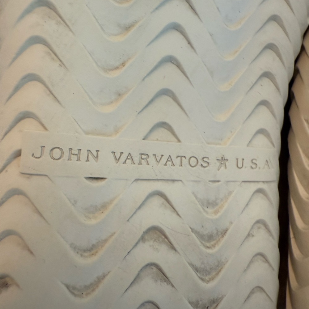 John Varvatos Brown Gray Leather Lace-Up Sneakers 10.5 - Picture 8 of 9